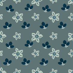 Cute Flowers  Vector ilustration seamless patern with.Great for textile,fabric,wrapping paper,and any print.