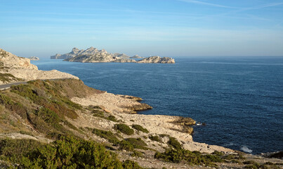 Fototapeta na wymiar Coastal landscape outside of Marseille, France