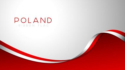 Poland ribbon flag  - 507626153