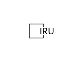 IRU Letter Initial Logo Design Vector Illustration