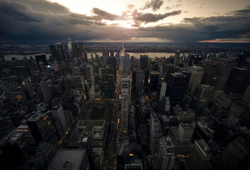 Sunset View Over Manhattan