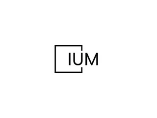 IUM letter initial logo design vector illustration