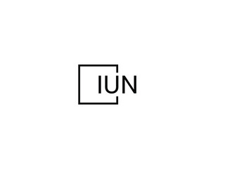 IUN letter initial logo design vector illustration