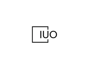 IUO letter initial logo design vector illustration