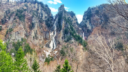Naklejka premium 層雲峡 銀河の滝と流星の滝（北海道 上川町）
