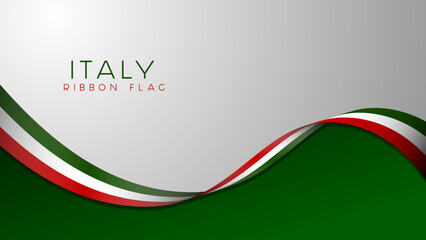 Italy ribbon flag