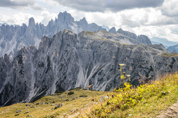 Obraz premium Mountain trail Tre Cime di Lavaredo in Dolomites in Italy