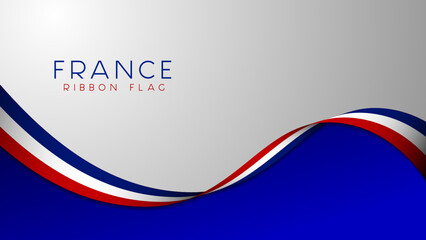 France ribbon flag