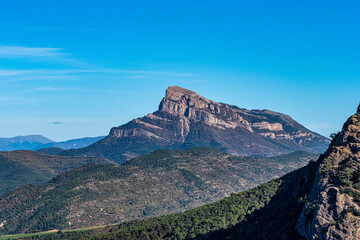 View from viewpoint Santa Cruz de la Seros, Huesca, Spain.