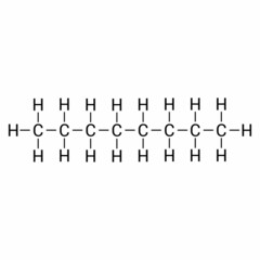 chemical structure of Octane (C8H18)