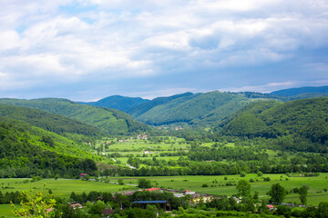 Naklejka na ściany i meble a rural landscape from Transylvania - Romania