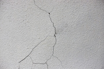 a close-up with cracks on the plaster of a wall