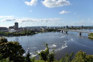 Alexandra Bridge is a steel truss cantilever bridge spanning the Ottawa River between Ottawa, Ontario and Gatineau, Quebec.