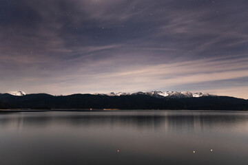 Fototapeta premium starry night at Lake Walchen