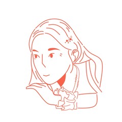 vector illustration of a girl
