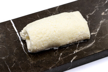 Clotted cream. Fresh milk cream. Fresh cow cream prepared daily. Close-up.