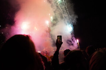 Fototapeta na wymiar Kirmes Feuerwerk 