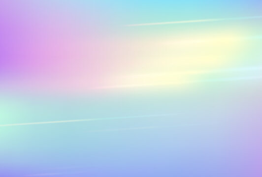 Rainbow Prism Flare Lens Realistic Effect. Vector Illustration Of Light Refraction Texture