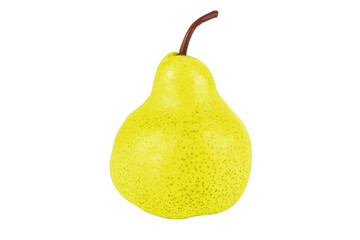 Yellow pear on isolated white background