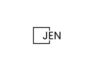 JEN letter initial logo design vector illustration