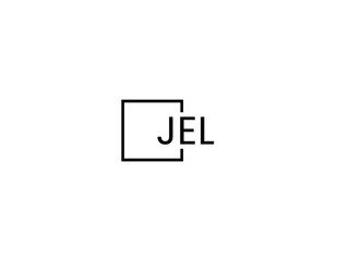 JEL letter initial logo design vector illustration