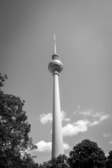 the great berlin television tower in beautiful weather
