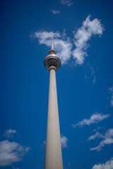 the great berlin television tower in beautiful weather