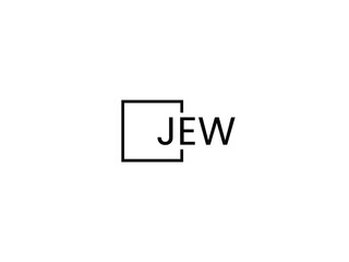 JEW letter initial logo design vector illustration	