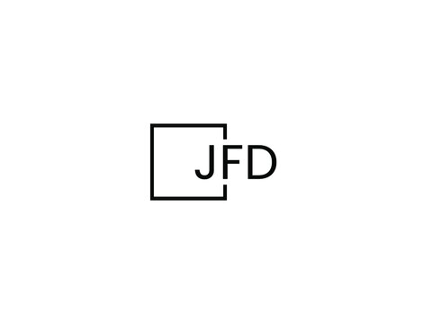 JFD letter initial logo design vector illustration	
