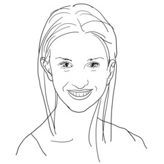 portrait woman drawing