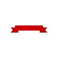 Ribbon banner vector red icon