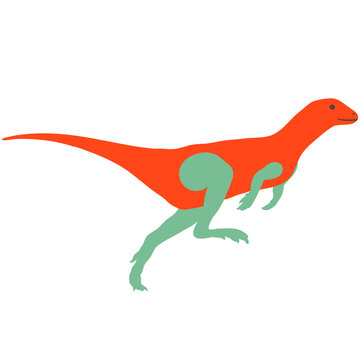 Vector dinosaur Lesothosaurus stands on two legs
