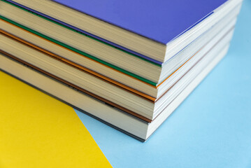 Physical paper book over background - closeup