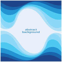 Blue wave vector abstract background flat design stock illustration
