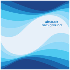 Obraz premium Blue wave vector abstract background flat design stock illustration