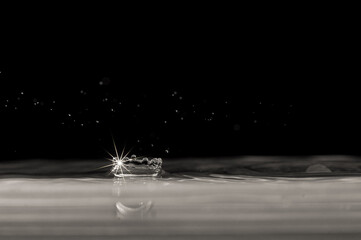 Sparkling drop of water