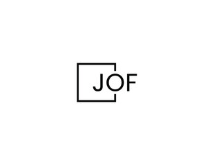 JOF letter initial logo design vector illustration
