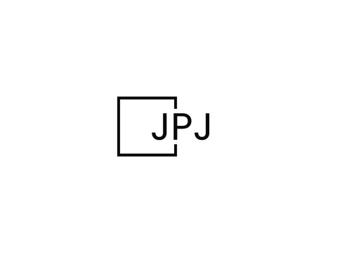 JPJ letter initial logo design vector illustration