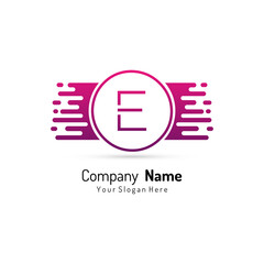 Initial Letter E Logo Template Design. Creative Letter E Logo Design Vector Illustration.