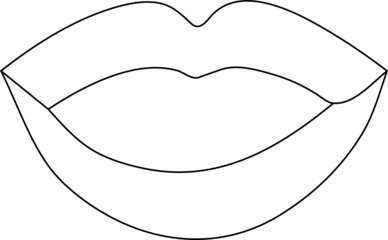 drawing of a cute lip
