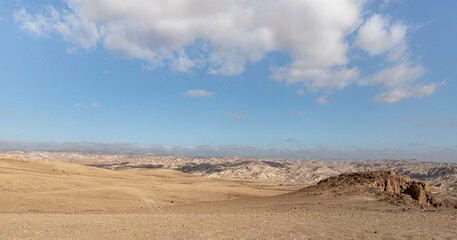 Stone  desert near the Khatsatson stream, on the Israeli side of the Dead Sea, near Jerusalem in...