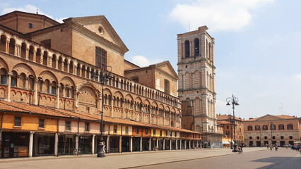 Cathedral of Saint George located on Trento and Trieste square in Ferrara.