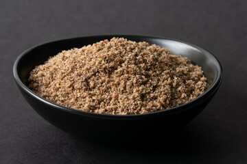 Ground Flaxseed in a Bowl