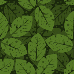 Seamless pattern with leaf. Design for wall decoration, postcard, poster, brochure, shirt, etc.