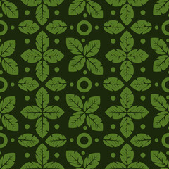 Seamless pattern with leaf. Design for wall decoration, postcard, poster, brochure, shirt, etc.