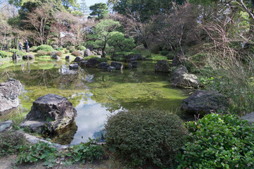 Fototapeta na wymiar Japanese garden in Jonangu, Fushimi-ku, Kyoto.