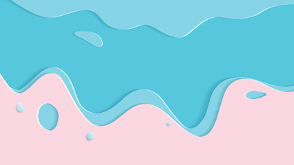 Abstract background slime paper cut style vector illustration