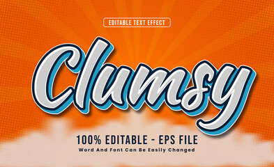 Editable text effects Clumsy words and fonts can be changed