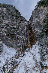Fototapeta na wymiar Dalfazer wasserfall during winter (Tyrol, Austria)
