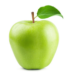 Apple isolated. Green apple on a white background.